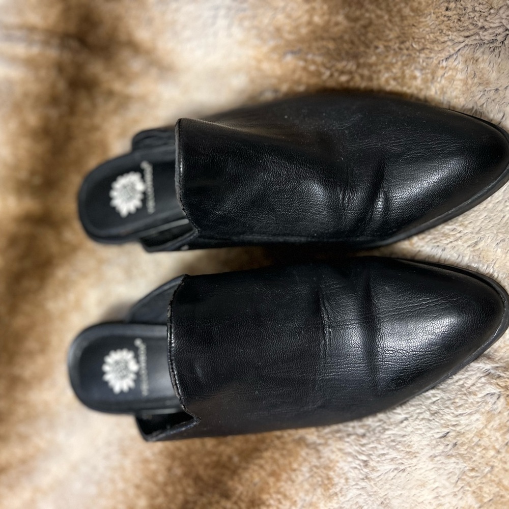 Yellow Box Elegant Black Mules